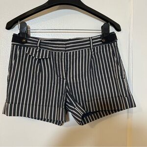 BCBGMAXAZRIA blue striped shorts